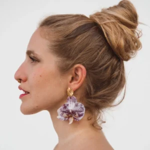 Pendientes Orquídea Jaspeada
